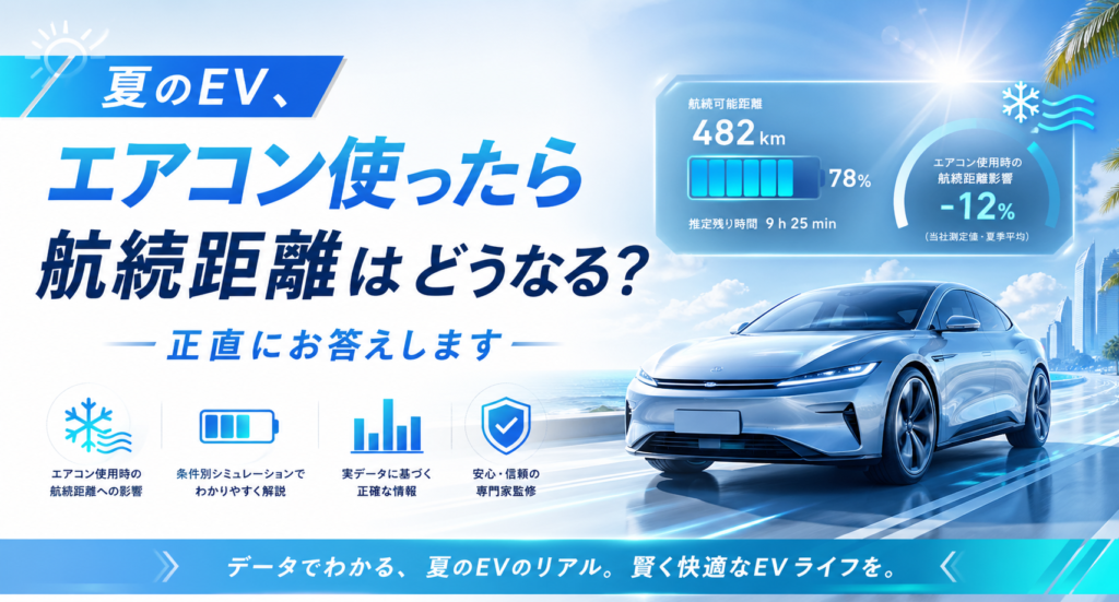 夏のEV、エアコン使ったら航続距離はどうなる？ 正直にお答えします