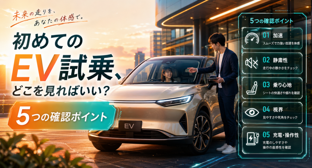 初めてのEV試乗、どこを見ればいい？ 元アパレル出身の営業が伝える5つの確認ポイント