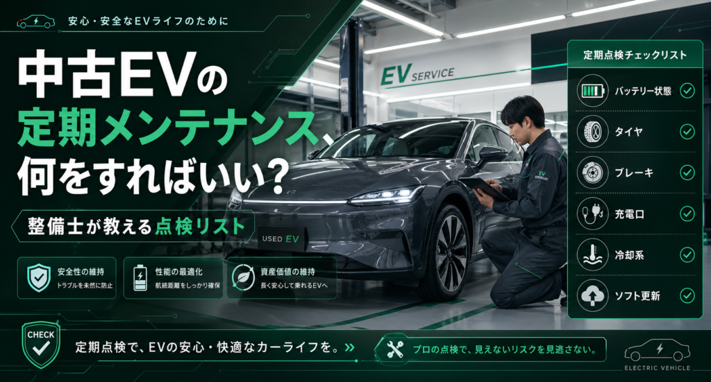 中古EVの定期メンテナンス、何をすればいい？ 整備士が教える点検リスト